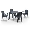 Set mobilier de gradina Petri 4-1, grafit