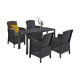 Set mobilier de gradina Hellma 4-1, grafit