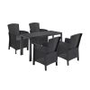 Set mobilier de gradina Hellma 4-1, grafit