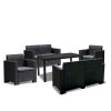 Set mobilier de gradina Nero IV Big cu 6 locuri, grafit