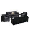 Set mobilier de gradina Nero IV cu 8 locuri, grafit