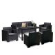 Set de mobilier de gradina Nero IV cu 7 locuri, grafit