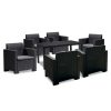 Set mobilier de gradina Nero IV cu 6 locuri, grafit