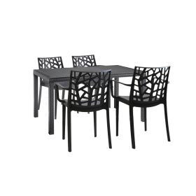Set mobilier de gradina Violina 4-1 cotiere grafit
