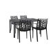 Set mobilier de gradina Violina 4-1 cotiere grafit