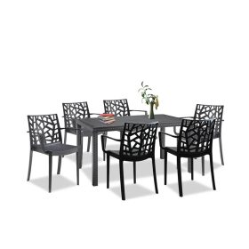 Set mobilier de gradina Violina 6-1 cotiere grafit