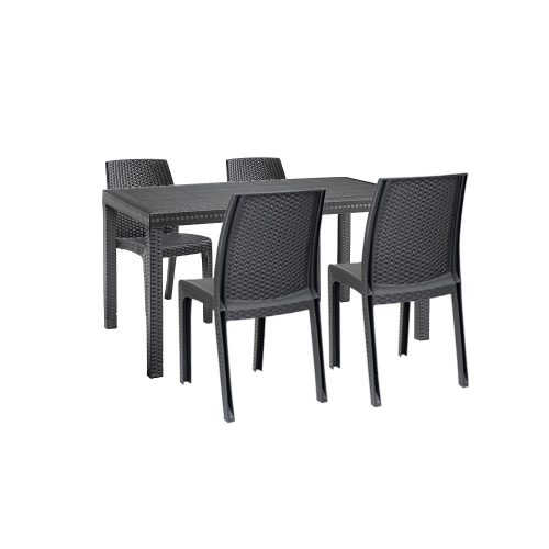 Set mobilier de gradina Hellda 4-1, grafit