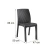 Set mobilier de gradina Hellda 4-1, grafit