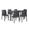 Set mobilier de gradina Hellda 6-1, grafit