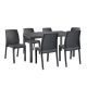 Set mobilier de gradina Hellda 6-1, grafit