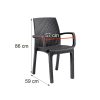 Set mobilier de gradina Corri 6-1, grafit