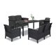 Set de mobilier de gradina Venus IV Big cu 6 locuri, grafit