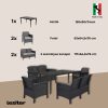 Set de mobilier de gradina Venus IV Big cu 6 locuri, grafit