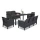 Set de mobilier de gradina Venus IV Large cu 7 locuri, grafit