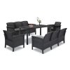 Set de mobilier de gradina Venus IV cu 8 locuri, grafit