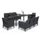 Set de mobilier de gradina Venus IV cu 8 locuri, grafit