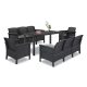Set de mobilier de gradina Venus IV cu 8 locuri, grafit
