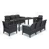 Set de mobilier de gradina Venus IV cu 8 locuri, grafit