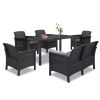 Set de mobilier de gradina Venus IV cu 6 locuri, grafit