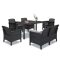 Set de mobilier de gradina Venus IV cu 6 locuri, grafit