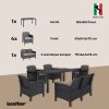 Set de mobilier de gradina Venus IV cu 6 locuri, grafit