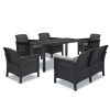 Set de mobilier de gradina Venus IV cu 6 locuri, grafit