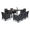 Set de mobilier de gradina Venus IV cu 7 locuri, grafit