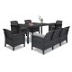 Set de mobilier de gradina Venus IV cu 7 locuri, grafit