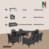 Set de mobilier de gradina Venus IV cu 7 locuri, grafit