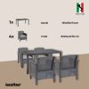 Set mobilier de gradina Venus IV cu 4 locuri, grafit