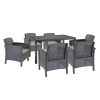 Set mobilier de gradina Venus IV cu 6 locuri, grafit