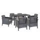 Set mobilier de gradina Venus IV cu 6 locuri, grafit