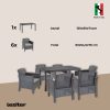 Set mobilier de gradina Venus IV cu 6 locuri, grafit