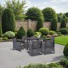 Set mobilier de gradina Venus IV cu 6 locuri, grafit