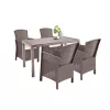 Set mobilier de gradina Hellma 4-1, culoare cappuccino