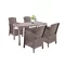 Set mobilier de gradina Hellma 4-1, culoare cappuccino