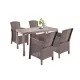 Set mobilier de gradina Hellma 4-1, culoare cappuccino