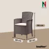 Set mobilier de gradina Hellma 4-1, culoare cappuccino