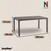 Set mobilier de gradina Hellma 4-1, culoare cappuccino