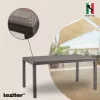 Set mobilier de gradina Hellma 4-1, culoare cappuccino