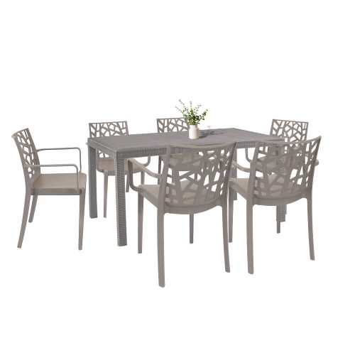 Set mobilier de gradina Violina 6-1 cappuccino