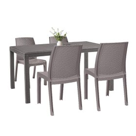 Set mobilier de gradina Hellda 4-1 cappuccino