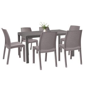 Set mobilier de gradina Hellda 6-1 cappuccino