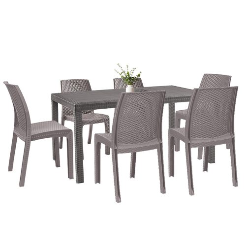 Set mobilier de gradina Hellda 6-1 cappuccino