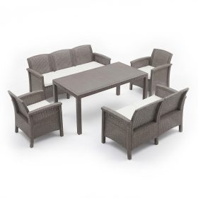 Venus IV Set mare de mobilier de grădină pentru 7 persoane