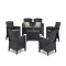Set de mobilier de gradina Lima III cu 6 locuri, grafit