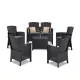 Set de mobilier de gradina Lima III cu 6 locuri, grafit