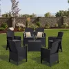 Set de mobilier de gradina Lima III cu 6 locuri, grafit