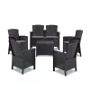 Set de mobilier de gradina Lima III cu 6 locuri, grafit