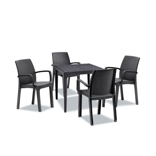 Set mobilier de gradina Natale 4-1, grafit
